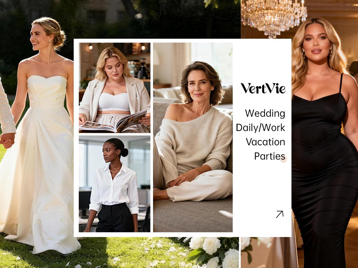 Vertvie|ZOE Stay Put Bandeau Bra, Wireless Seamless Comfort Day Vertvie|ZOE Stay Put Bandeau Bra, Wireless Seamless Comfort Day