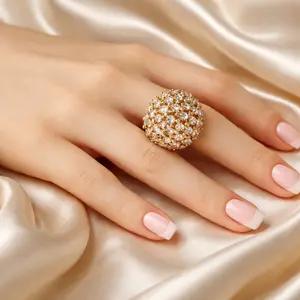 Poppin Champagne- Crystal Dome Ring