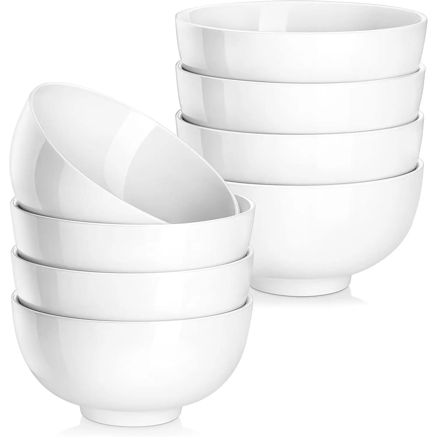 MALACASA Small Bowls Set of 8, 16 OZ Dessert Bowls Rice Bowls Set, Ceramic Bowls for Ice Cream, Soup, Cereal, Side Dishes, Dishwasher & Microwave Safe, Series REGULAR