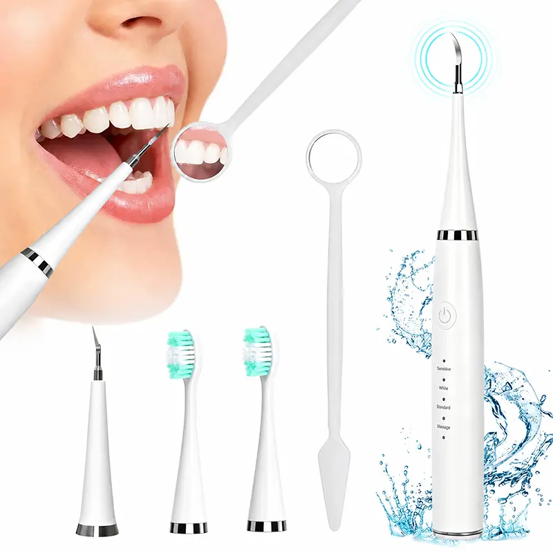 Ultrasonic Dental Scaler Teeth Cleaner - USB Rechargeable Tartar Plaque Remover, Advanced Ultrasonic Vibration Tool, Waterproof Oral Care Device for Adults, Dental Health Kit for Fresher Feeling Mouth, Portable