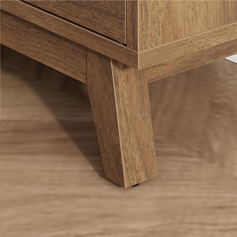 HOOBRO Modern TV Stand for TVs Up to 75 inches, Entertainment Center with 2 Cabinets, Open Compartments, 5 Adjustable Feet, Mid Century TV Console Table, for Living Room, Bedroom, Walnut