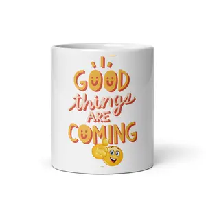 White Glossy Ceramic  - 11, 15, 20 oz, Dishwasher Safe