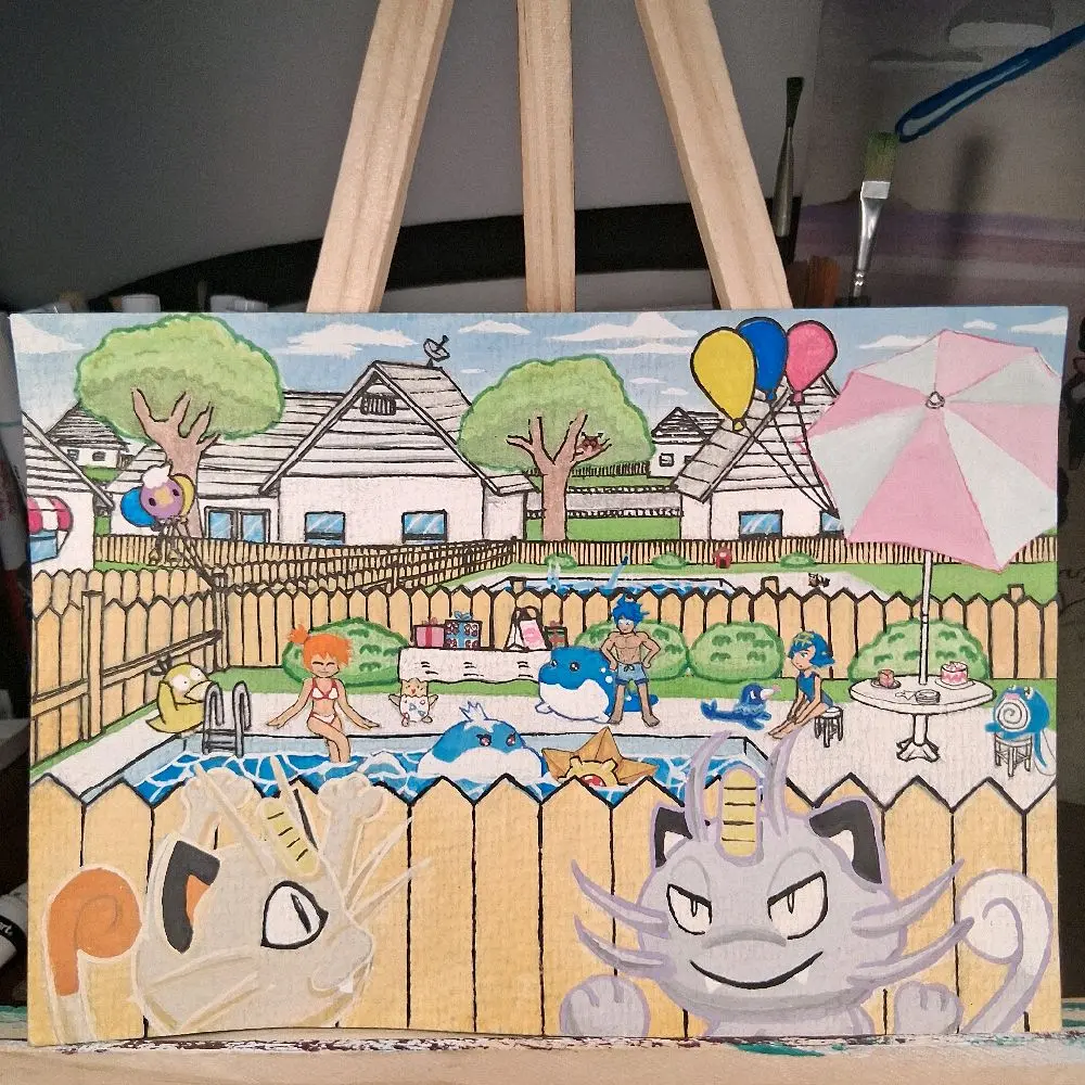 handpainted watercoloring party crashers