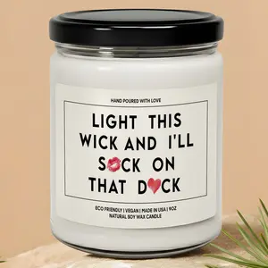 MAKEAGIFT Adult Humor Candle, Dark Humor Gifts, Valentines Day Candles, Anniversary Gift, Romantic Joke Candles, Bachelorette Gift Candle