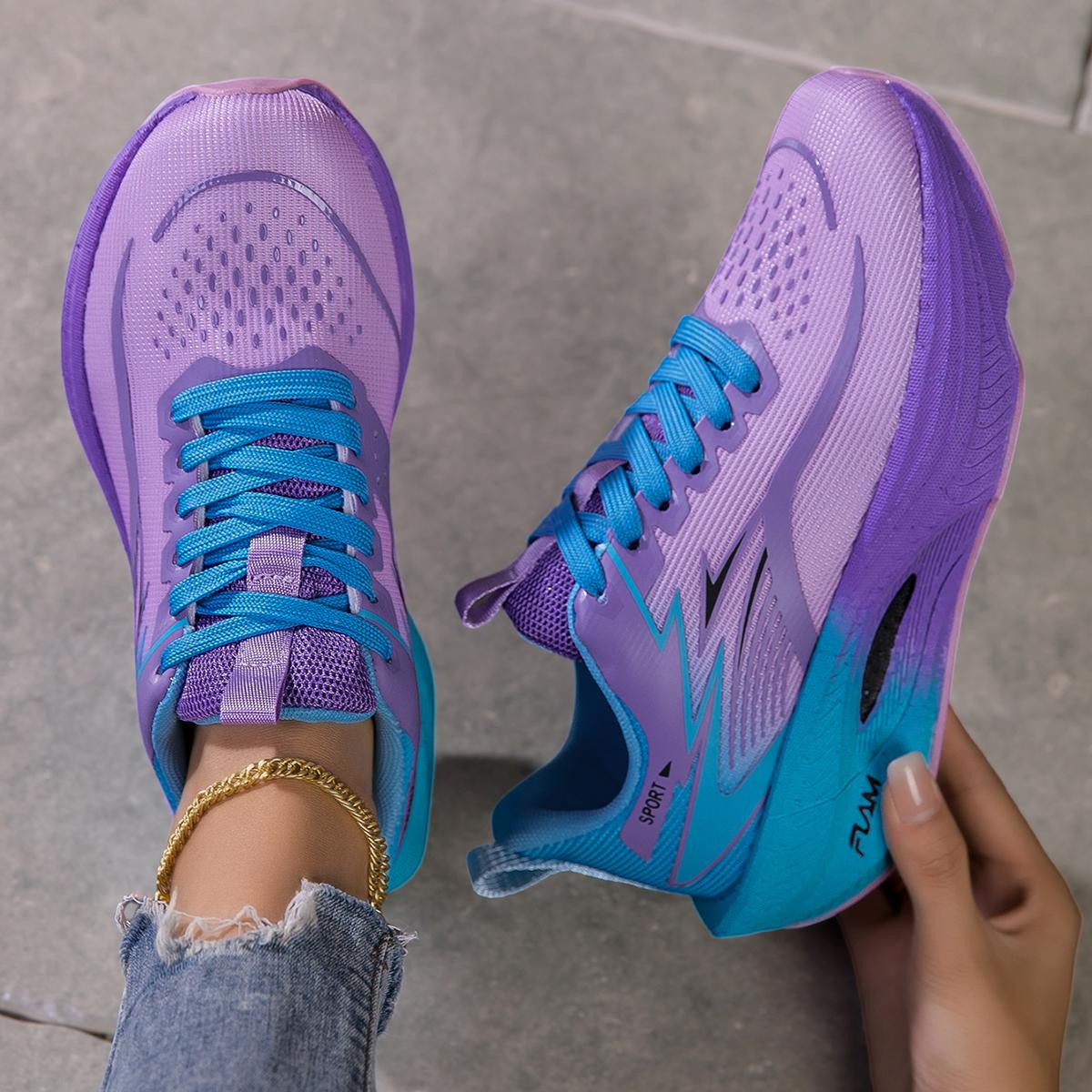 Women's lightweight breathable running shoes - carbon plate low top mesh design suitable for marathon, sprint and casual wear - all season sports shoes, sprint shoes, sports style, comfortable fit, sports shoes, fitness enthusiasts