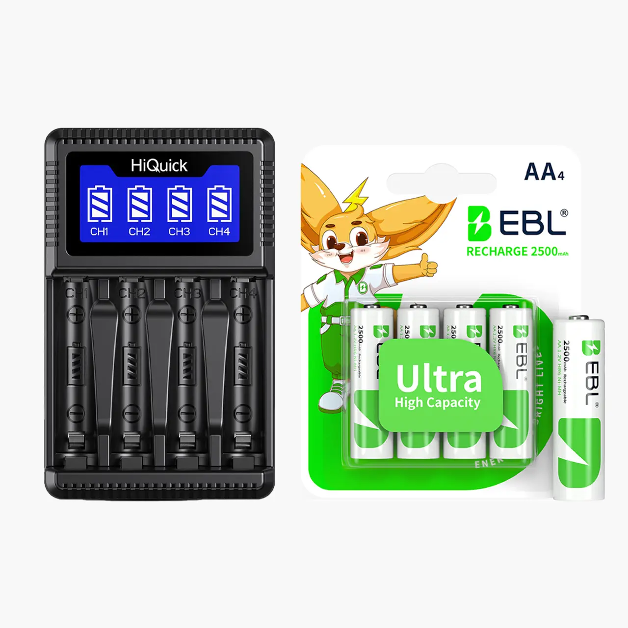 Ni-MH Smart battery charger+AA Ni-MH 2500mAh*4