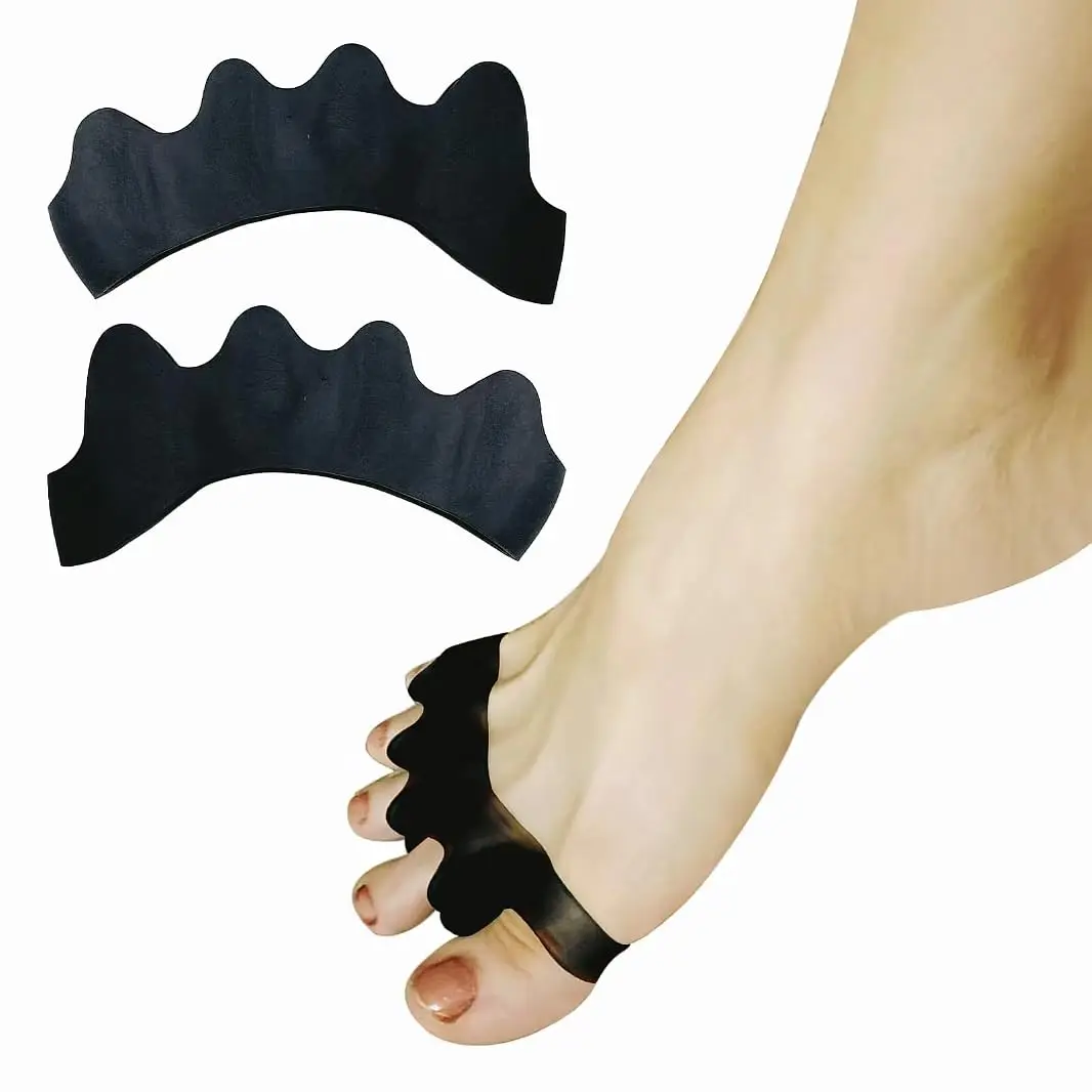 Unisex 2Pcs Elastic Soft Gel Bunion Corrector - Orthotic Foam Spacers & Spreaders for Overlapping, Hammer, Crooked Toes, Bunion Pain Relief, Nail Protection, Elastic Fit, Fits Most Shoe Sizes, Hiking/Light Outdoor Gear