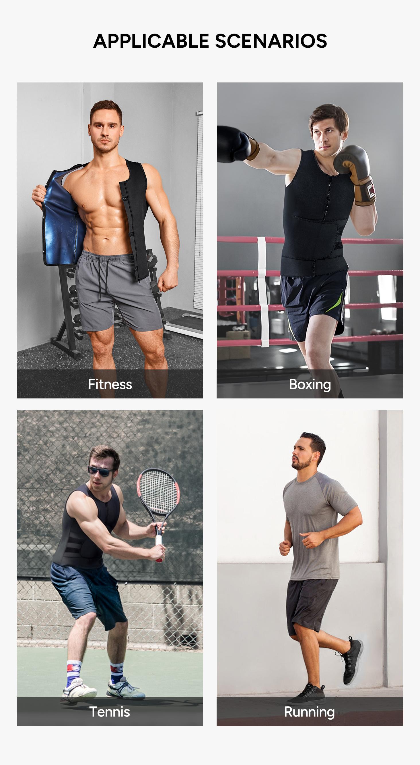 Nebility Sauna Suit for Men Waist Trainer Vest Boost Sweat Athletic Compression Shirt Activewear Gym Outfit SpringStatements