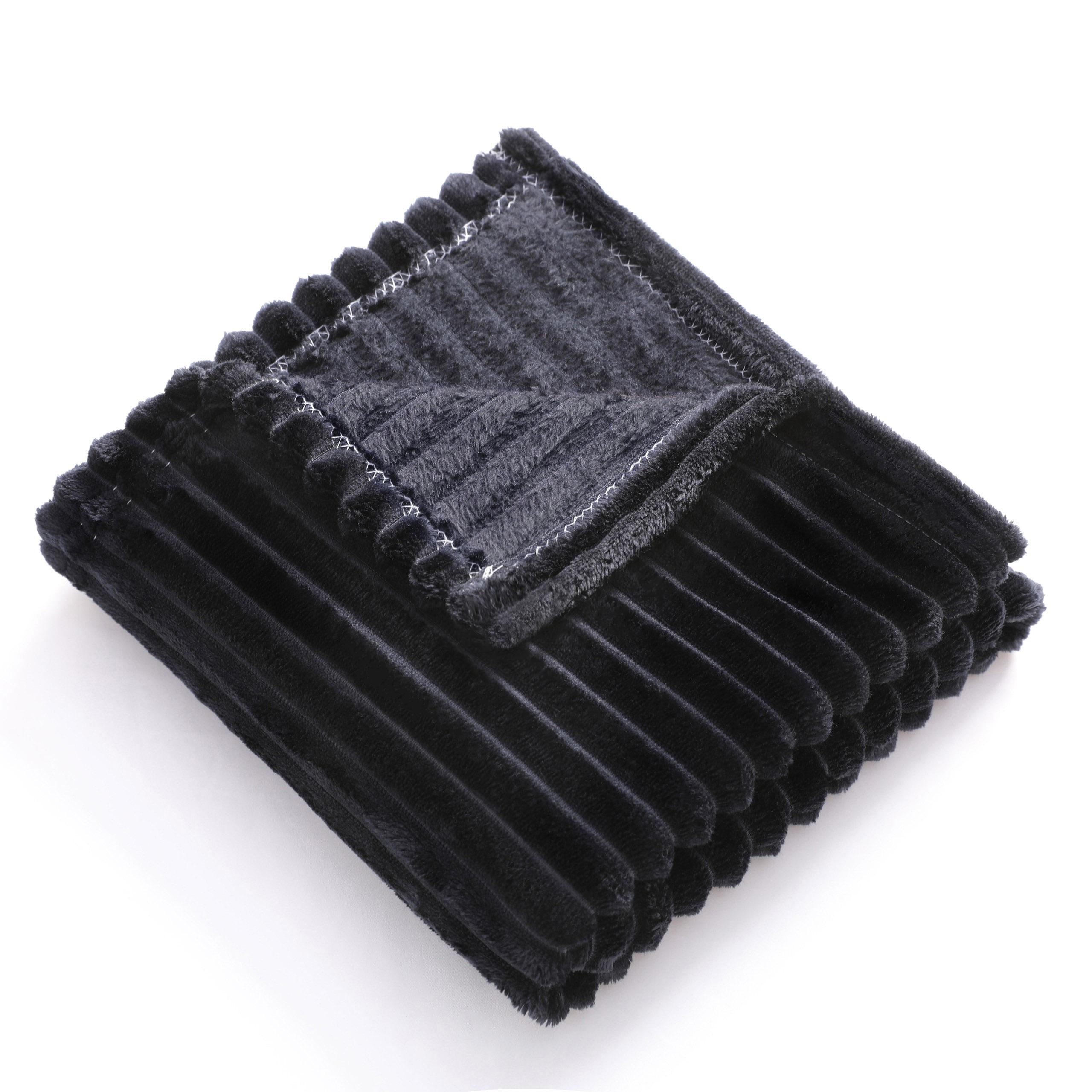 NTBAY Flannel Fleece Blanket, Ultra-Soft, Cozy,Skin-friendly, Lightweight Flannel Fuzzy Blanket, Fluffy Warm Reversible Stripes Design, Easy Care,for Bed, Couch, Travel, Camping, Fall, Christmas gifts