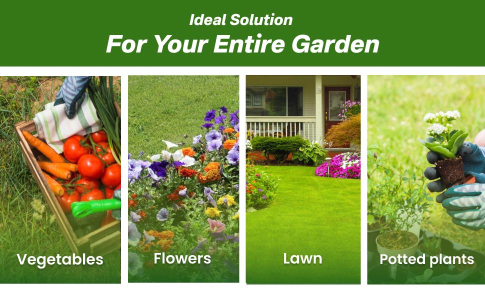 Viresta Soil Revitalizer (13.8oz / 390g), Concentrated Humic Acid Formula for Lawn & Garden Plant Food Enhancer Yields 266 Gallons Fertilizer Lawn & Garden Soil Conditioner - Plant Food Enhancer, Concentrated Humic Acid