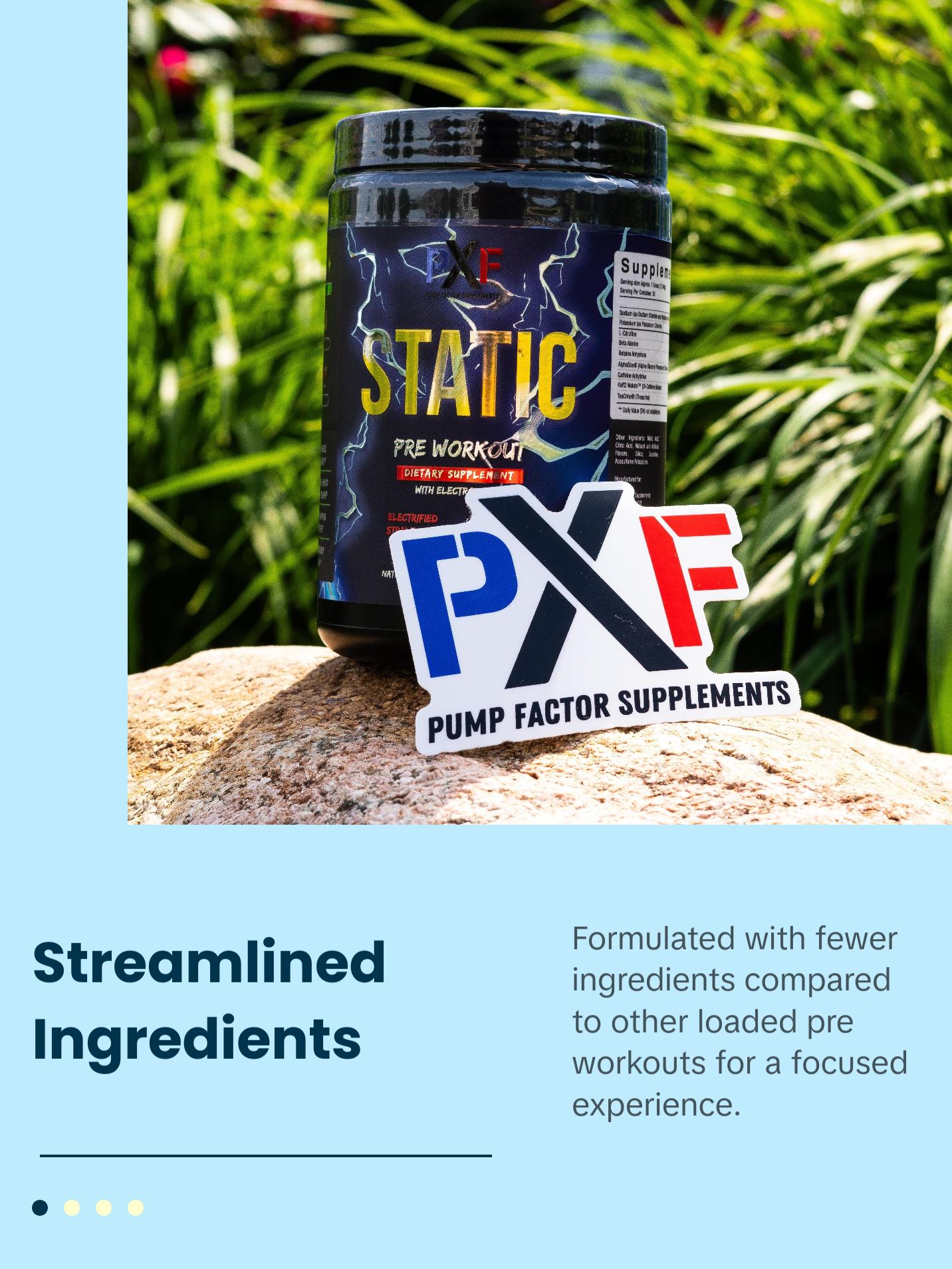 Pump Factor Supplements STATIC pre workout