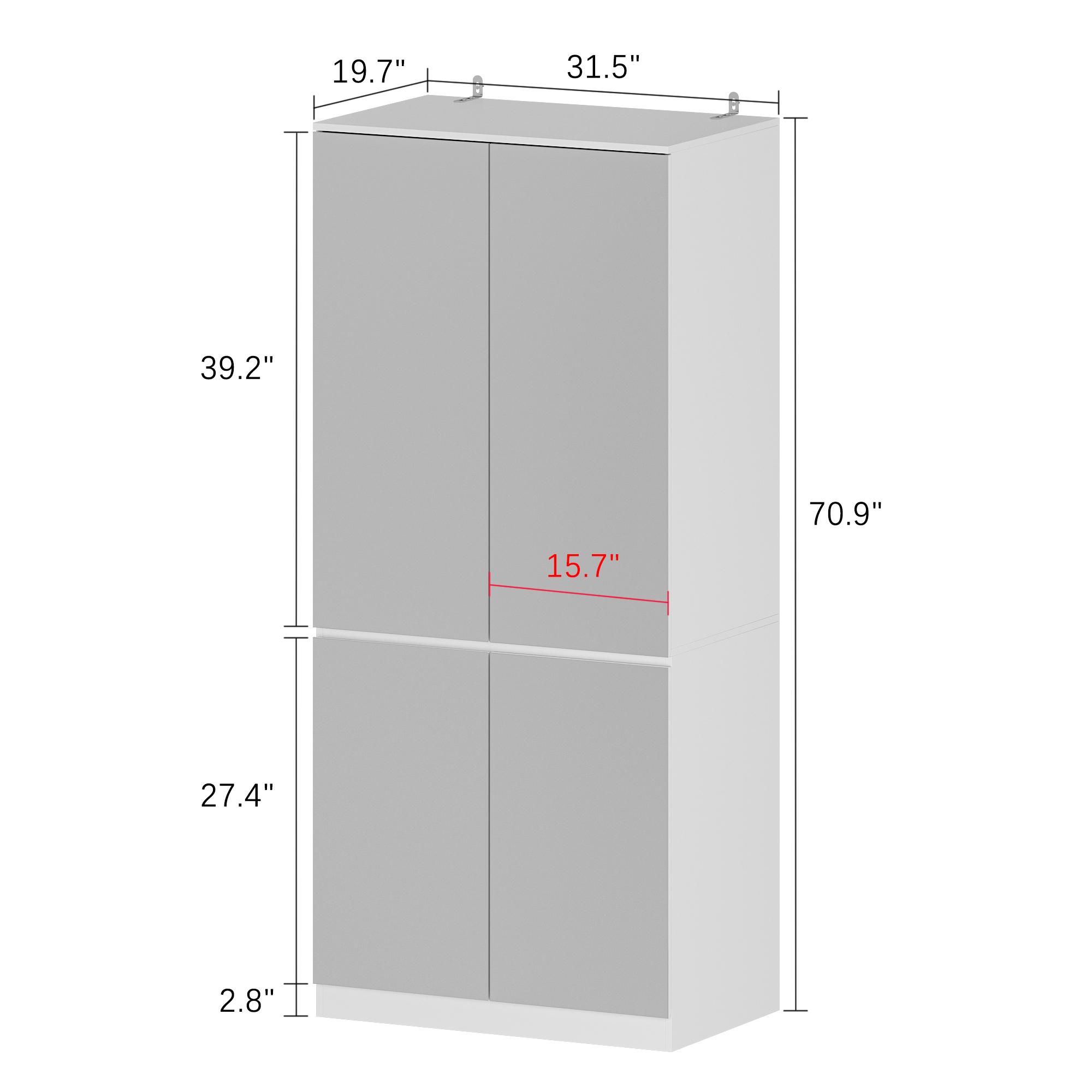FUFU&GAGA 3 Types Mirror Wardrobe Armoire with Drawers Closet Glass Full Length Mirror Doors Drawers & Hanging Rod Clothes Storage Cabinet for Bedroom FUFU&GAGA 3 Types Mirror Wardrobe Armoire with Drawers Closet Glass Full Length Mirror Doors Drawers & Hanging Rod Clothes Storage Cabinet for Bedroom