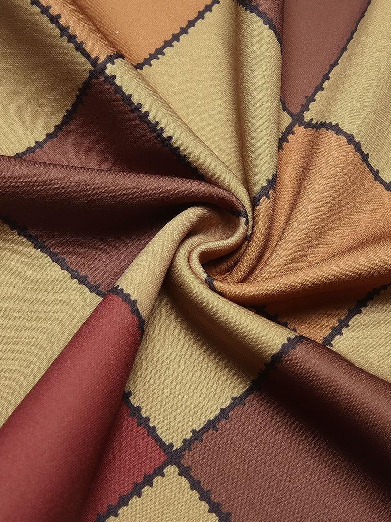 1970S GEOMETRIC PATTERN PATCHWORK HALTER JUMPSUIT Womenswear Overalls