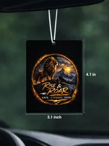 Rise & Roar Lion Car Freshie | Motivational Lion Car Air Freshener | Mountain Lion Auto Freshener | Safe Strong Seen