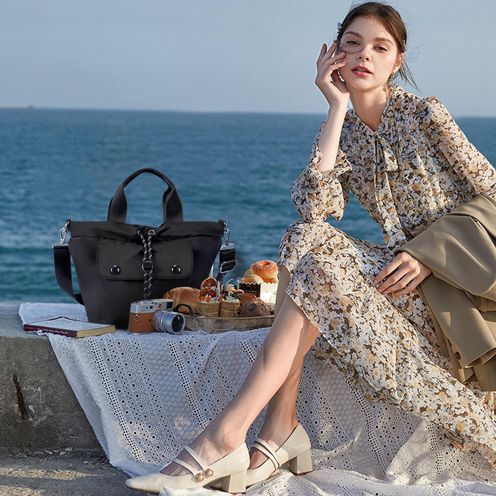 Stylish Functional Ultra Light CrossbodyBag with Multiple Pockets Adjustable Straps Durable Nylon Design for Everyday Use No Warranty