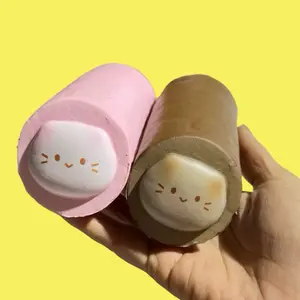 Cat Cake Roll Squishy, Super Slow Rising Kawaii Kitty Cream Roll Stress Relief Toy, Soft Foam Squishy, Cute Fidget Sensory Gift, Sticky Slow Rising Squishy