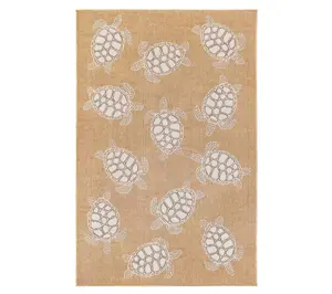 Liora Manne 8'x10' Carmel Seaturtles In/OutdoorRug Navy