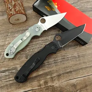 SP C81 Bearing Folding Knife D2 Steel Blade G10 Handle Outdoor Tactical Survival Knife Camping Hunting Portable Pocket Knife Knives