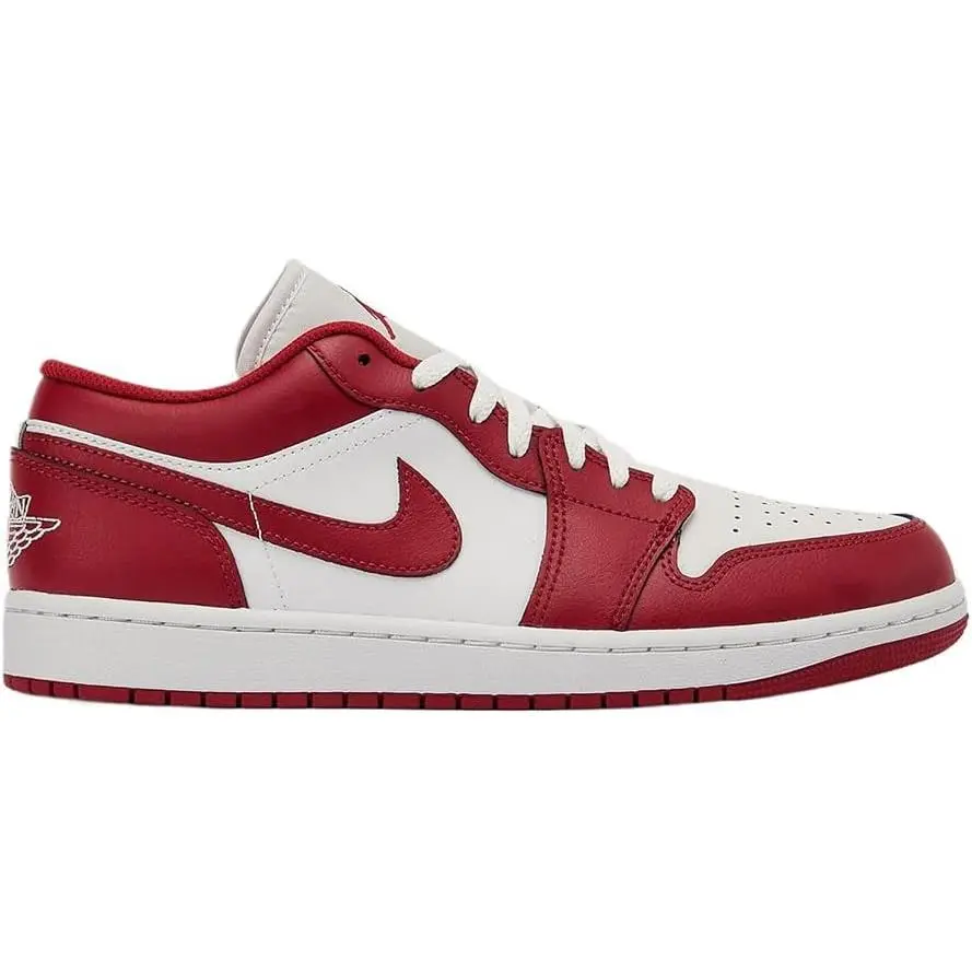 Men's Air Jordan 1 Low 'New Beginnings' Varsity Red-White Athletic Sneaker, Basketball Shoe, Sports Shoe, Sports Footwear, Style 553558-166