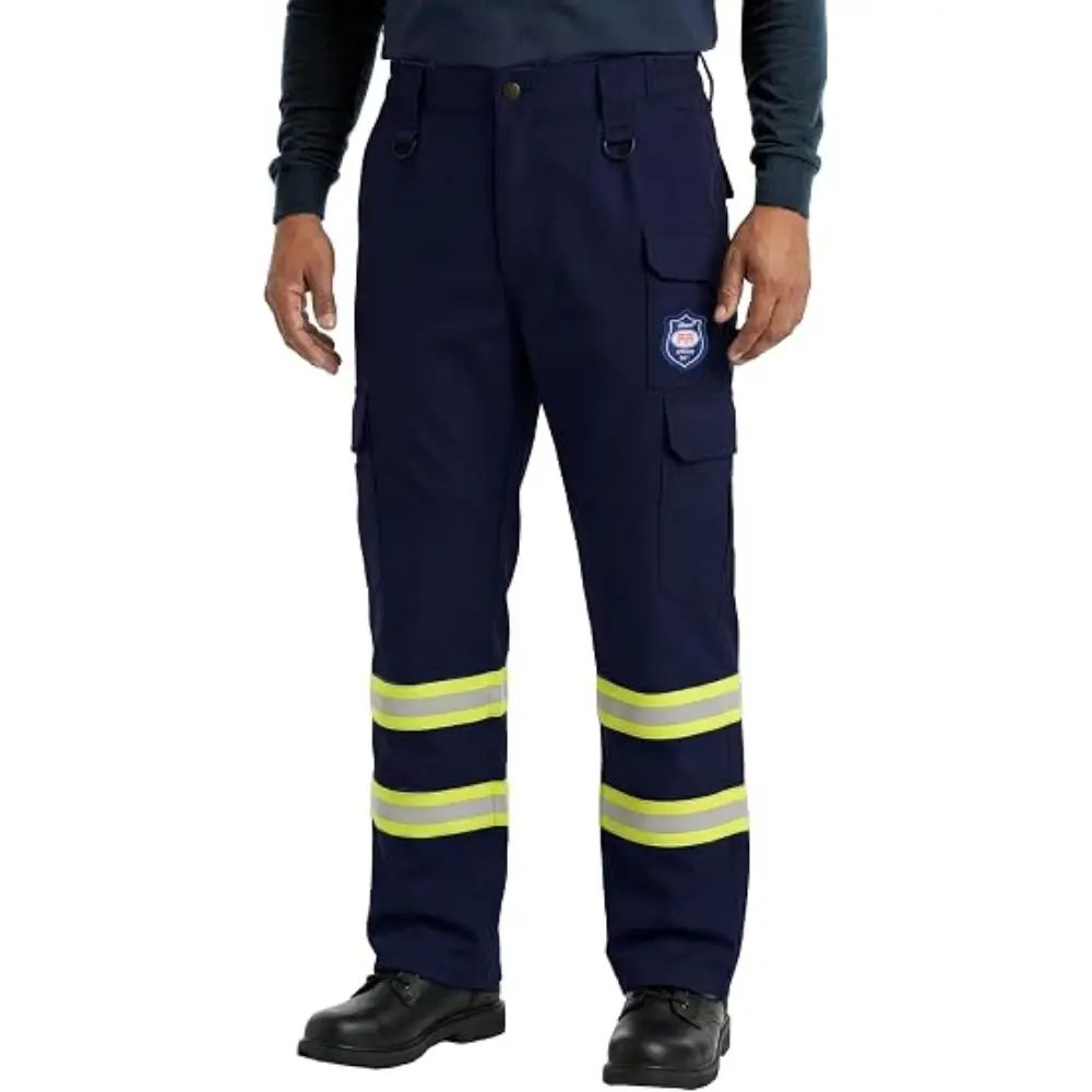Men's FR Pants High Visibility Cargo Work Pants - Flame Resistant Ripstop Trousers with Multi-Pockets for Welding,clothes for back to school,first day of school outfits