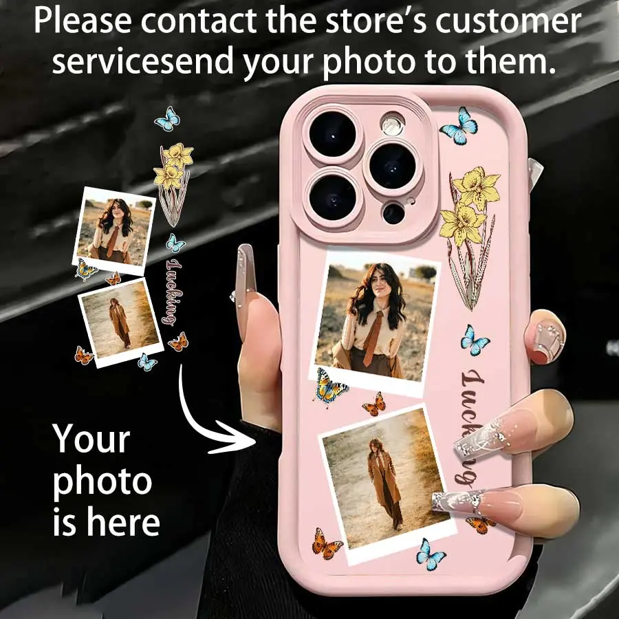 Custom Photo Keepsake Case for iPhone Series (17 Pro Max, 16 Pro, 15, 14, 13, 12, 11 Max) - Multi-Model Fit, HD Print, Sleek Design, Perfect Gift for Birthdays, Christmas (Couples, Family)