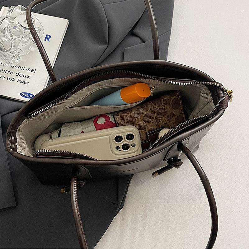 Fall&Winter Women's Elegant Solid Color Shoulder Bag, 2026 Fashionable Large Capacity Crossbody Bag for Daily Used,Casual Trendy Versatile High-quality Daily Commuting Bag