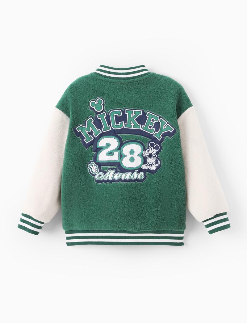 Disney Minnie Mouse Kids' Baseball Jacket - Cute Color - Block Design, Soft Fleece | Exclusive on TikTok Shop