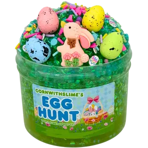 Egg Hunt 8oz Slime Bingsu Texture Scented Green Apple Jolly Roncher Candy