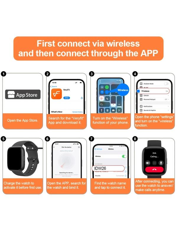 LANGSDOM Smart Watch for Women and Men, Call and Alexa with SMS Push, Answer Calls, Voice Assistant, Sports Watch 100+ Sports Modes for Android and iPhone Sports Smart Watch Wearable Adjustable Automatic Button Monitoring Silicone Tracker Water Proof