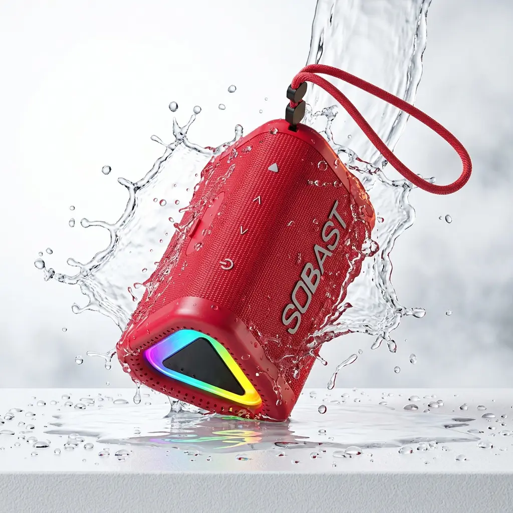 S21 Portable Bluetooth Speaker - USB-C Rechargeable Wireless Speaker with RGB Lights, TWS Stereo Pairing, Hands-Free Calls, IPX5 Waterproof, Loud Sound, 3H Playtime for Watch Party, Outdoor Use, Gifts for Men
