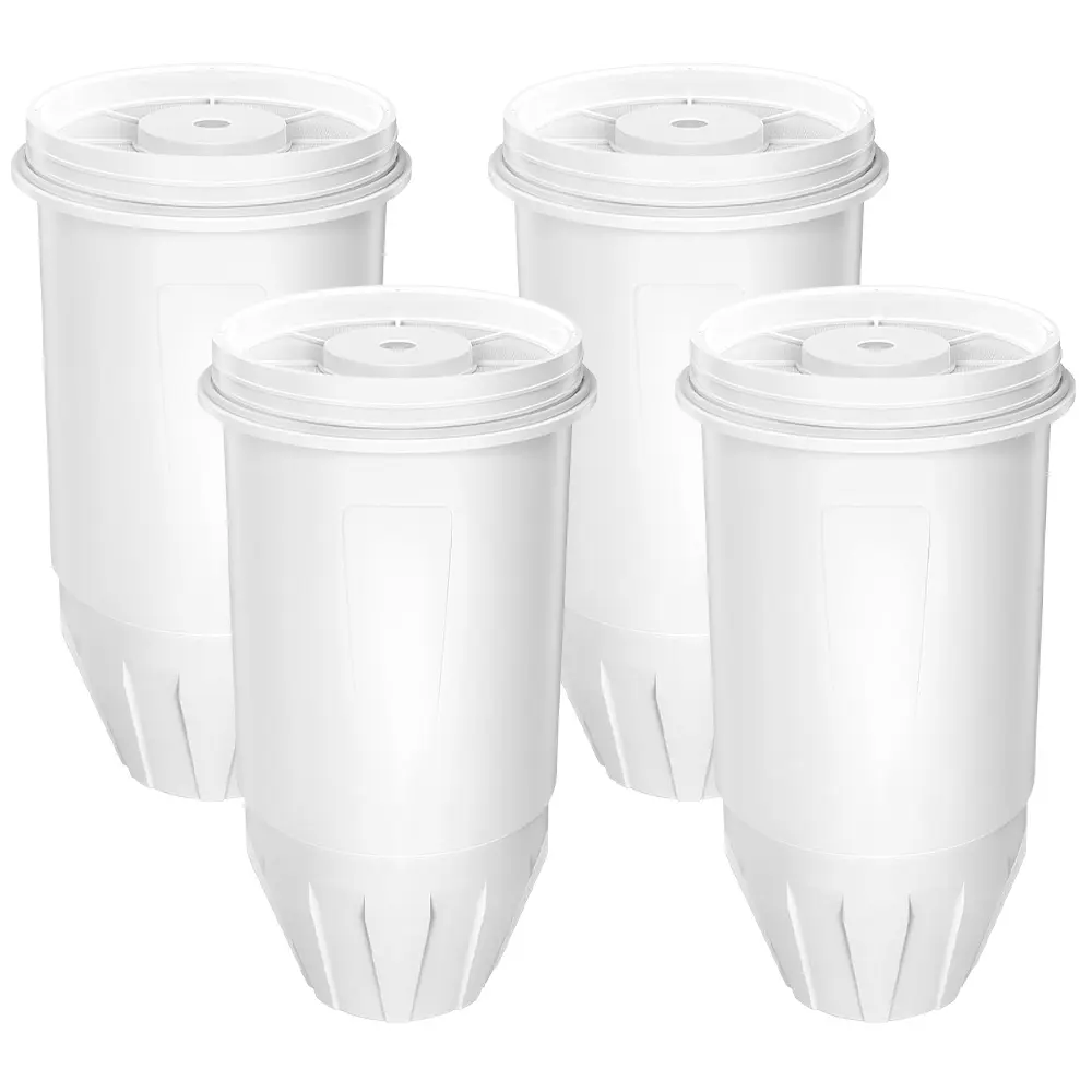 4-Pack Kitchen Water Filter Replacements - Lead & Chromium Reduction, Improved Tap Water Taste, Compatible with ZeroWater Pitchers & Dispensers, No Battery, No Magnets, Water Filter Replacement, All Seasons