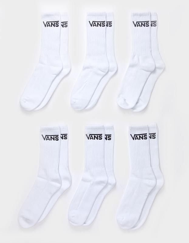 VANS 6 Pack Mens Classic Crew Socks