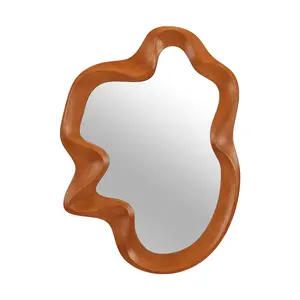 Foz Mirror Brown | Organic Geometry & Architectural Depth