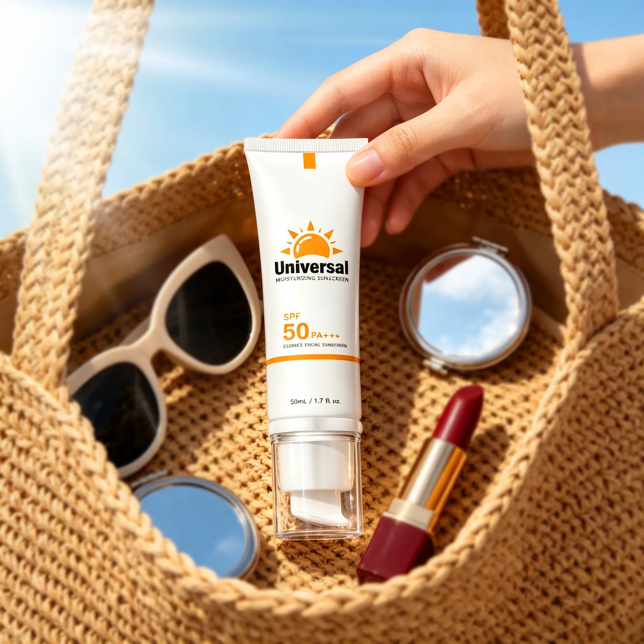 2 PACK sunscreen to prevent sunburn and tanning Universal Protector Solar SPF 50, Protector Solar Con Color, Hydrating Sun Essence Face Sunscreen, No Sticky Waterproof，sunscreen to prevent sunburn and tanning