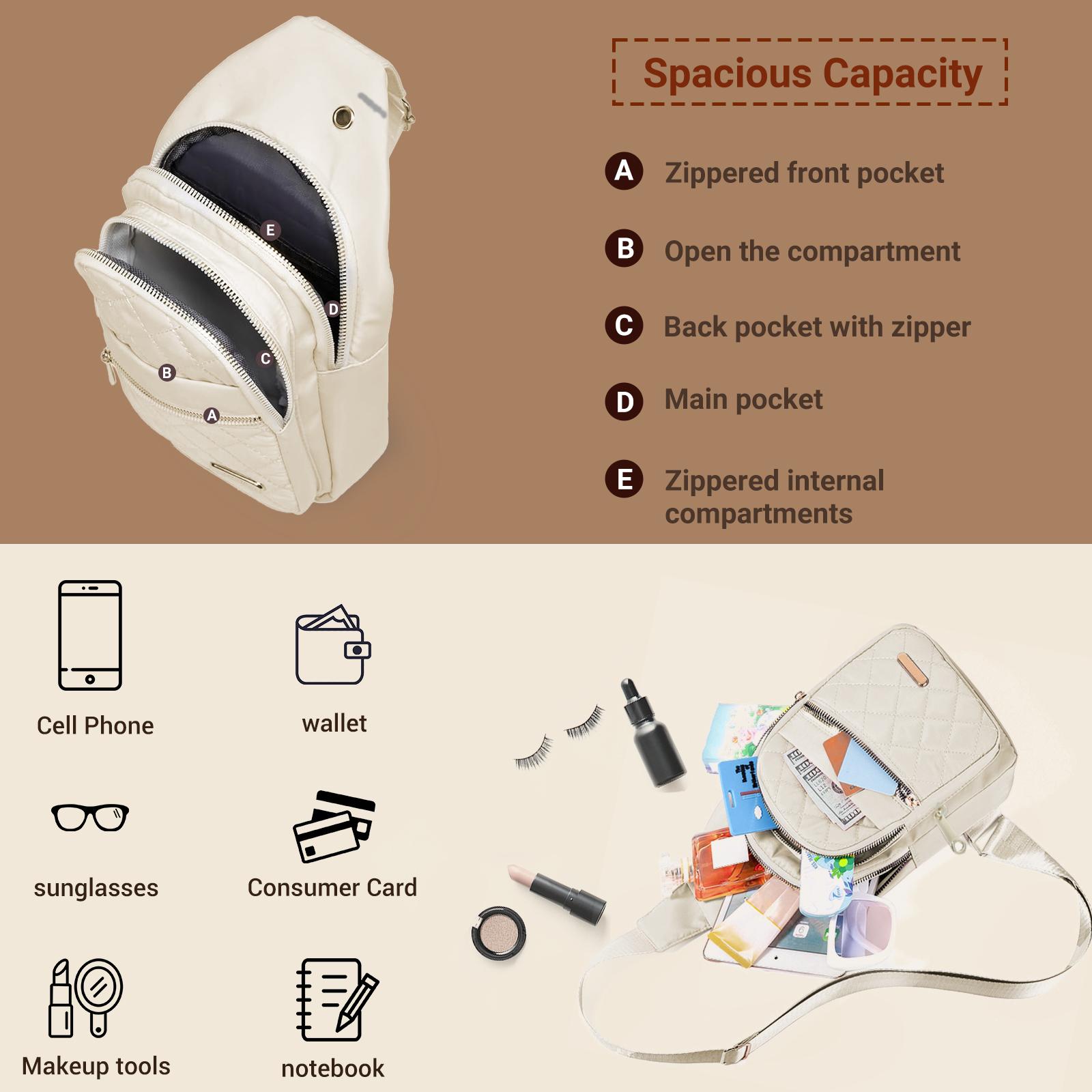 7-Color Women's Waterproof Oxford Bag | 3-in-1 Crossbody Fanny Chest Bag | Lightweight for Outings Travel