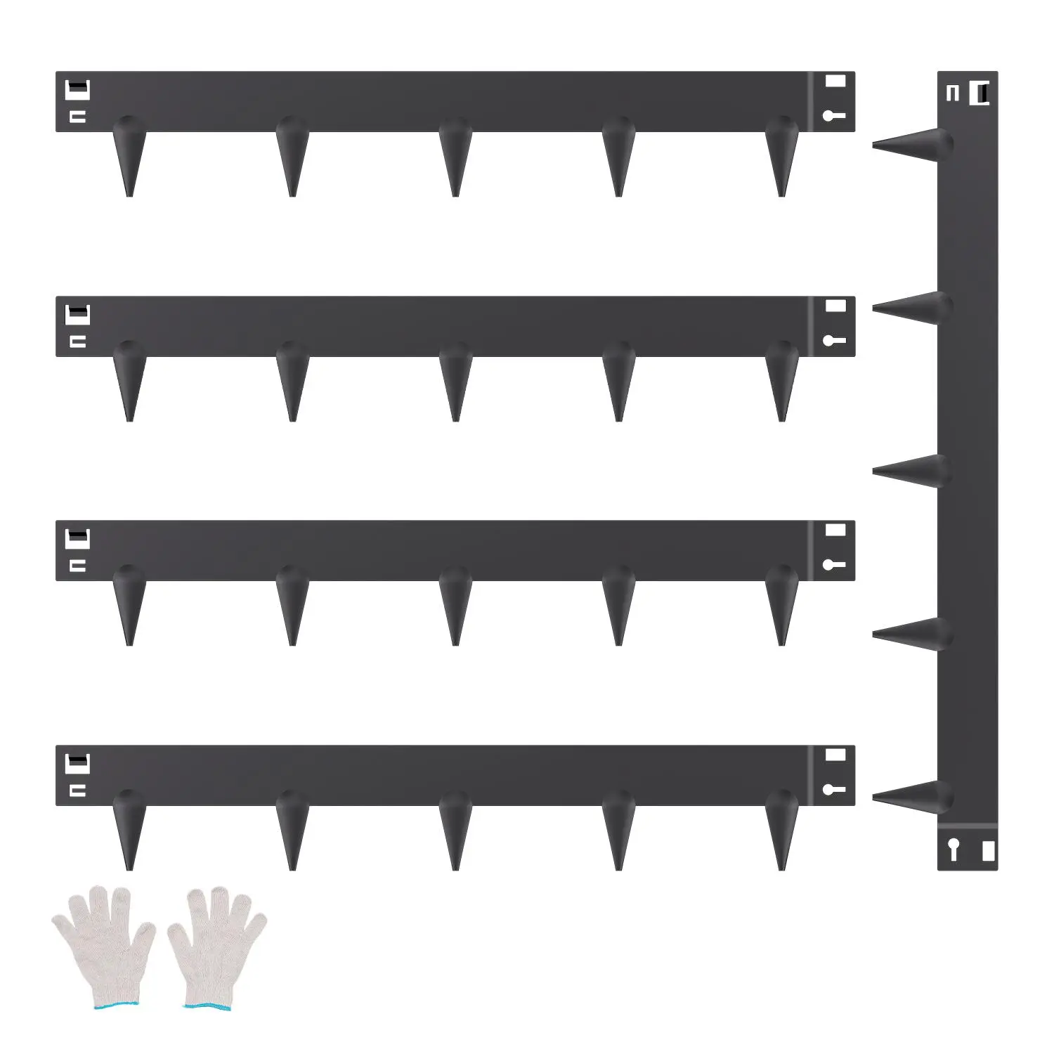 【FathersDayGift】VEVOR Steel Landscape Edging,  , 5 Packs 39 x 3 in Rust-Resistant Metal Landscape Edging, Bendable Garden Edging Border, Heavy Duty Lawn Edging, Easy-to-Install, Flower Bed Yard Pathway Divider Black