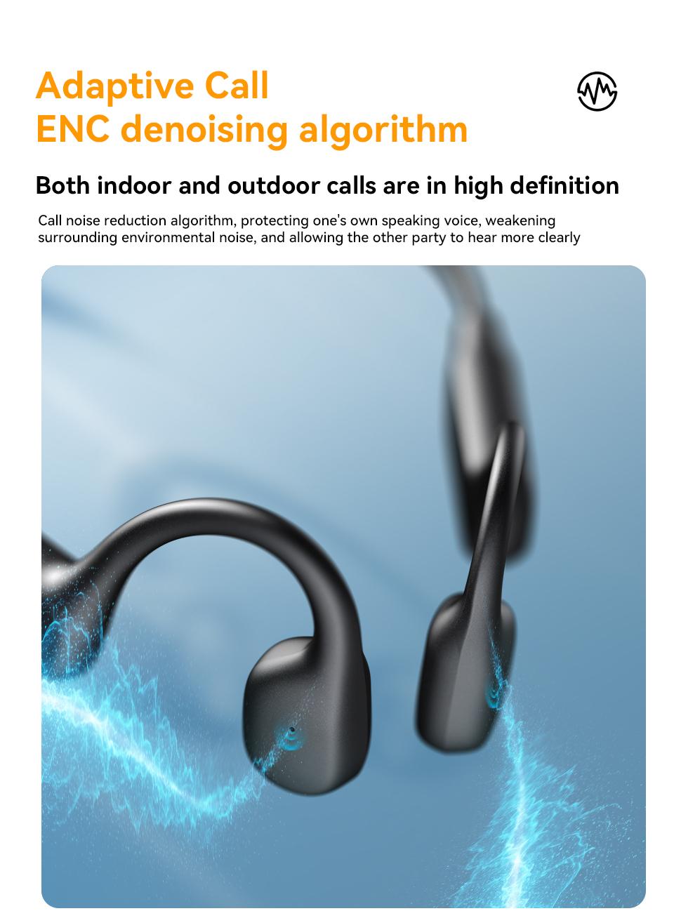 MZYMI i18Pro Bone Conduction Headphones Wireless V6.0 Open-Fit Ear Clip with Microphone Bluetooth 240mAh Fast Charge TYPE-C Sport Earbuds Sweat- and Dust-Repellent for Active Use - Electronic