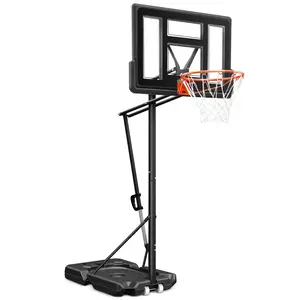 Seray Basketball Hoop Outdoor with 44 Inch Shatterproof Backboard, 4.9-10FT Height Adjustable Pool Basketball Goal System for Adults Youth Teens, Indoor Portable Basketball Court, Birthday Gift Idea