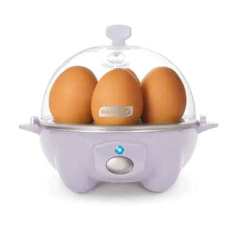 DASH DEC007 360-Watts Automatic Electric Hard Boiled Egg Maker - 7-Capacity Kitchen Electric Food Steamer with Auto-Stop Safety, Omelet-Ready Bowl, Measuring Guide, Poacher Tray for Versatile Prep