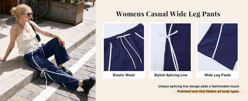 Mundoven Girl's Bow Track Pants Striped Sweatpants Baggy Wide Leg Parachute Pants for Joggers Hip Hop Dance Mundoven Girl's Bow Track Pants Striped Sweatpants Baggy Wide Leg Parachute Pants for Joggers Hip Hop Dance