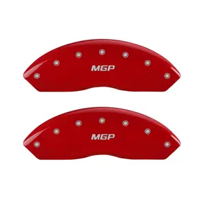 MGP 4 Caliper Covers Engraved Front & Rear MGP Red finish silver