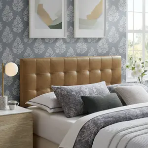 Lily Vegan Leather Full Size Headboard in Toast