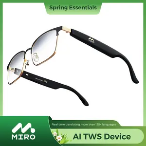 【W5】MIRO Smart Audio Glasses – 10-Hour Battery, Blue Light Filter & Stereo Audio, Ideal for Meetings, Work, Travel & Daily Use, Comfortable & Stylish, Thoughtful Tech Gift for Professionals & Music Lovers During Holidays