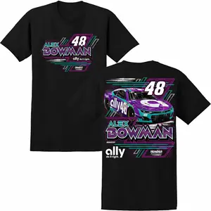 Alex Bowman Shirt, Alex Bowman #48 Ally Purple Teal Speed Camaro Graphic Tee, Soft Cotton Blend, Unisex Fit for NASCAR & Bowman Fans, Perfect Gift for Cup Series Supporters