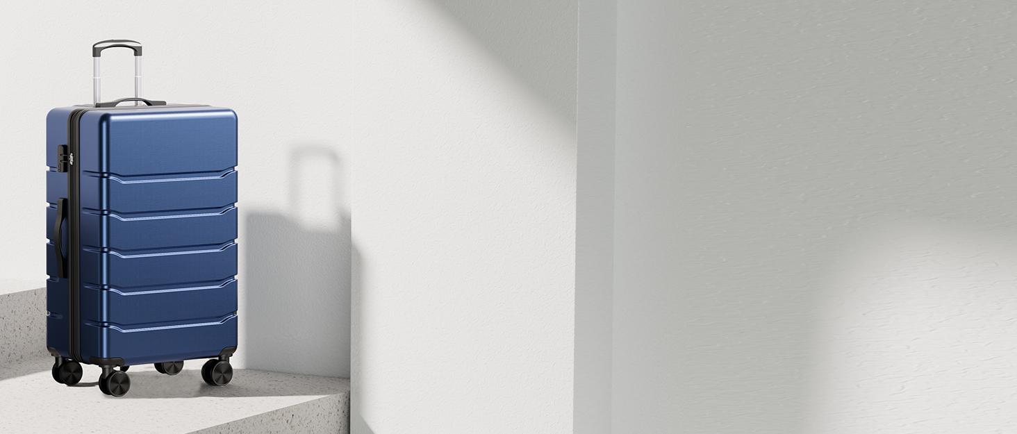 Carry on Luggage, Hard Shell ABS Suitcase with Double Spinner Wheels, Lightweight Expandable Rolling Luggage with TSA Lock