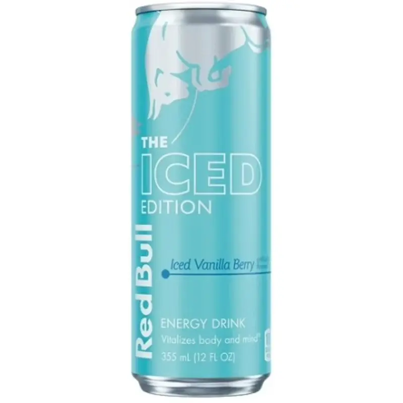 12x Red Bull Winter Edition Iced Vanilla Berry Energy Drink, 12oz Bulk Bundle, Boxed Caffeinated Energy Beverages, Brain Energizing Fitness Fuel, Refreshing Vitalizing Liquid Vitamin Sports Performance Mixer Wholesale Pack 12ct
