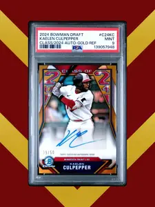 2024 Bowman Draft #C24-KC Kaelen Culpepper - Gold Class of 2024 Auto /50 - PSA 9