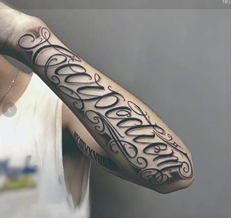 ThaiGoth SummerVibe Arm Tattoos - Waterproof Thai Herbal Ink, 26 Mini Gothic Letters, Viral 2025 Festival Glow