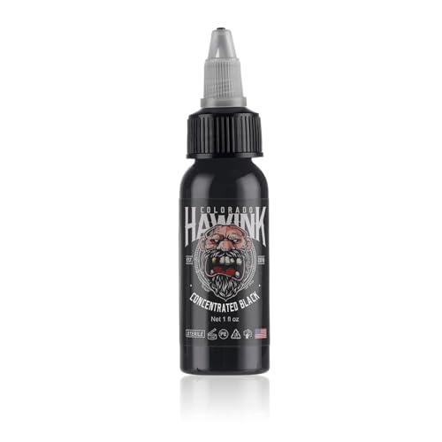 HAWINK Black Tattoo Ink 1 oz (30ml) Vegan-Friendly USA Standard Pigment Tattoo Supplies Concentrated Black TI203-30-002
