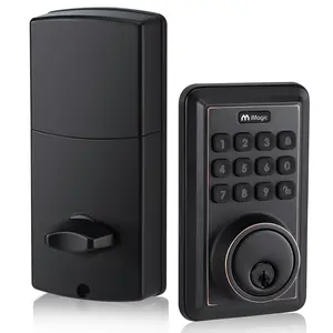 #SpringGlowUp iMagic Keypad Deadbolt, Keyless Entry Deadbolt Lock, Electronic Keypad Door Lock, Auto Lock, 50 User Codes, Easy to Install (Oil Rubbed Bronze)